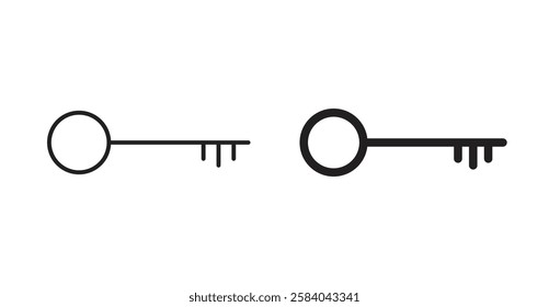 Key icon set in thin line. vector illustrations for web