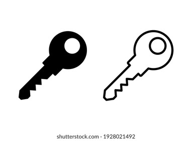 Key icon set. Key vector icons. Key symbols