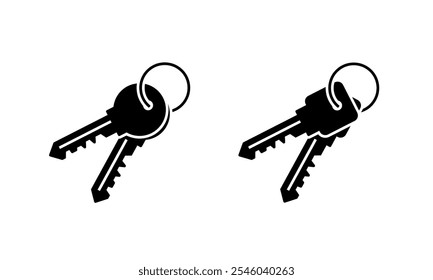 Key icon set. Vector illustration.
