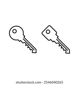 Key icon set. Vector illustration.