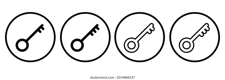 Key icon set. Vector illustration.