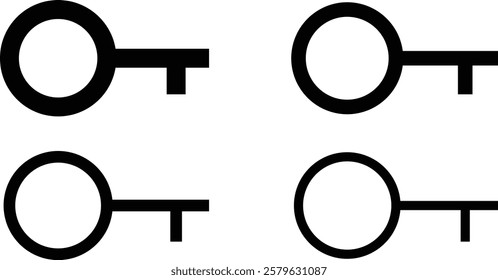 key icon set. Key vector icon. key lock icon , access account login password icons. Key symbol

