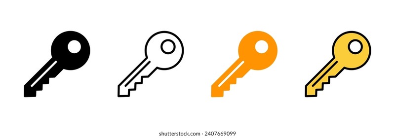 Key icon set vector. Key sign and symbol.