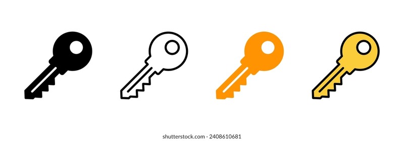Key icon set vector. Key sign and symbol.