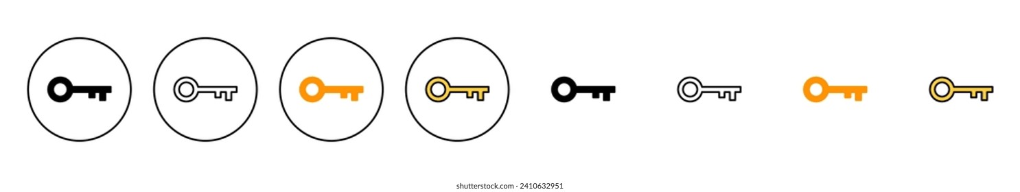 Key icon set vector. Key sign and symbol.