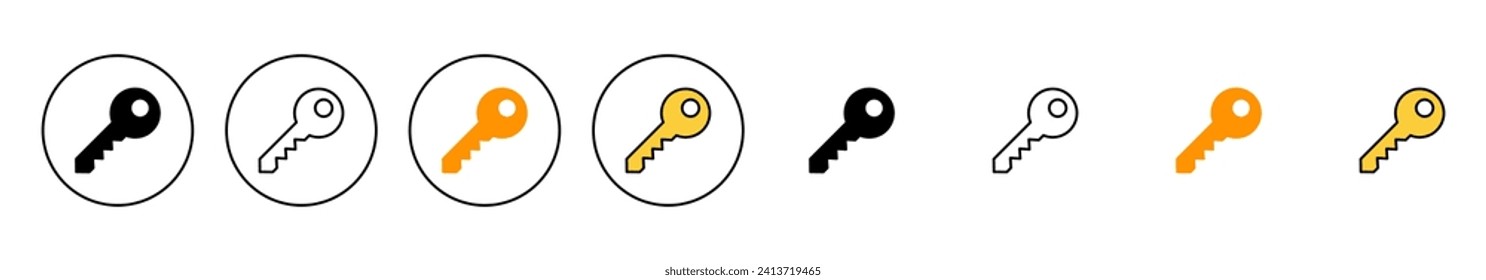 vector de conjunto de iconos de clave. Signo y símbolo de clave.