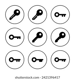 Key icon set vector. Key sign and symbol.