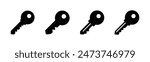 Key icon set. Key vector icon. Key symbol