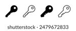 Key icon set. Key vector icon. Key symbol