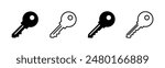 Key icon set. Key vector icon. Key symbol