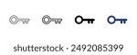 Key icon set. Key vector icon. Key symbol