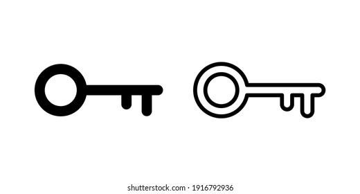 Key icon set. Key vector icon. Key symbol