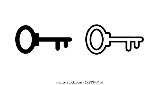 Key icon set. Key vector icon. Key symbol