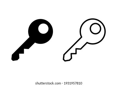 Key icon set. Key vector icon. Key symbol