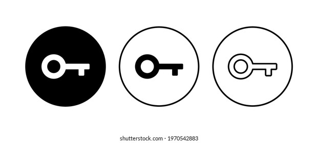 Key icon set. Key vector icon. Key symbol