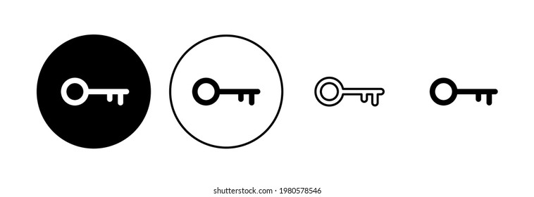 Juego de iconos de clave. Icono de vector clave. Símbolo de clave