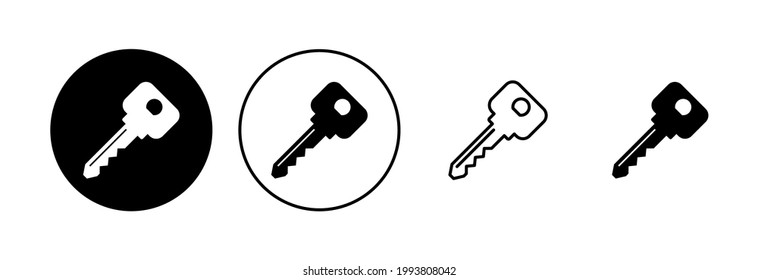 Key icon set. Key vector icon. Key symbol