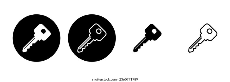Key icon set. Key vector icon. Key symbol