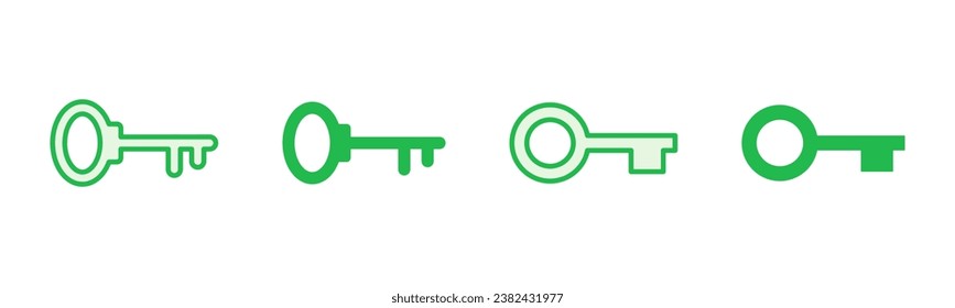Key icon set. Key vector icon. Key symbol