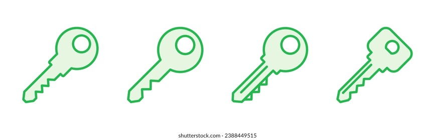 Key icon set. Key vector icon. Key symbol