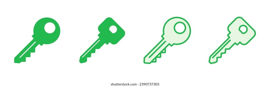 Key icon set. Key vector icon. Key symbol
