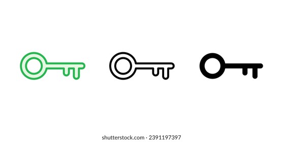Key icon set. Key vector icon. Key symbol