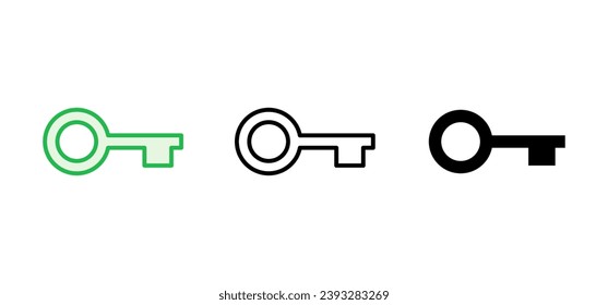 Key icon set. Key vector icon. Key symbol