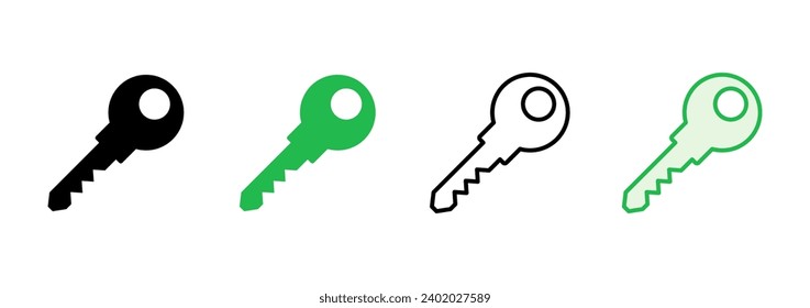 Key icon set. Key vector icon. Key symbol