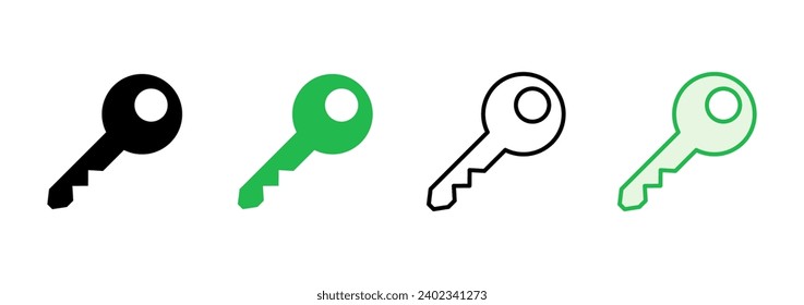 Key icon set. Key vector icon. Key symbol