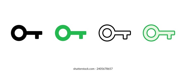 Key icon set. Key vector icon. Key symbol