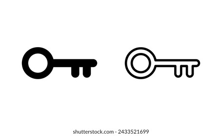 Key icon set. Key vector icon. Key symbol