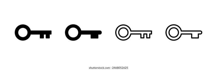 Key icon set. Key vector icon. Key symbol