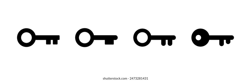 Key icon set. Key vector icon. Key symbol