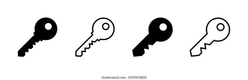 Key icon set. Key vector icon. Key symbol