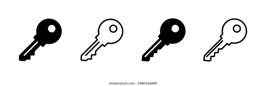 Key icon set. Key vector icon. Key symbol