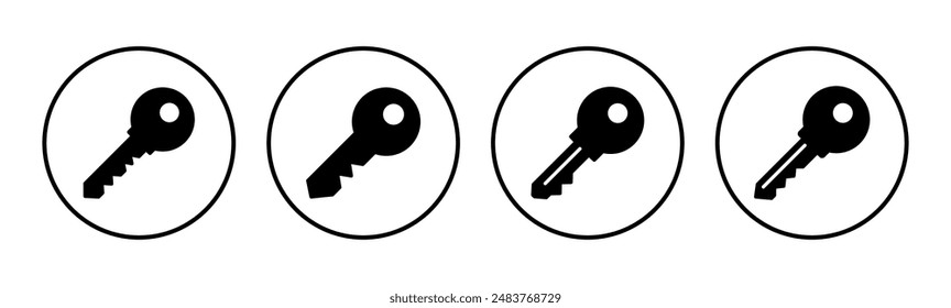 Key icon set. Key vector icon. Key symbol