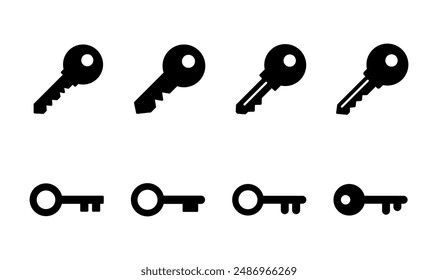 Key icon set. Key vector icon. Key symbol