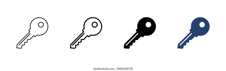 Conjunto de iconos clave. Icono de Vector clave. Símbolo clave