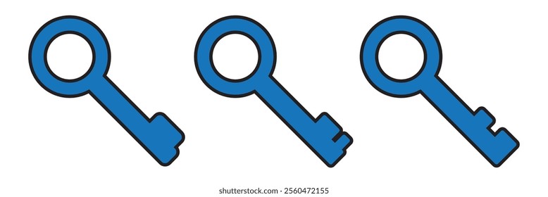 Key icon set. Key vector icon. Key symbol