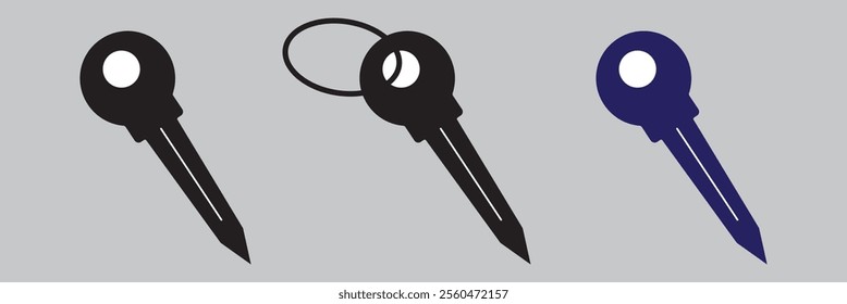 Key icon set. Key vector icon. Key symbol