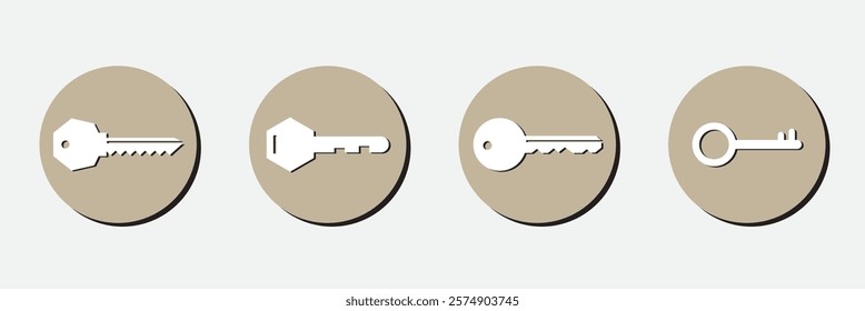 Key icon set. Key vector icon. Key symbol