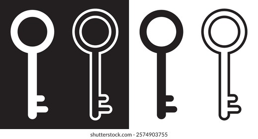 Key icon set. Key vector icon. Key symbol