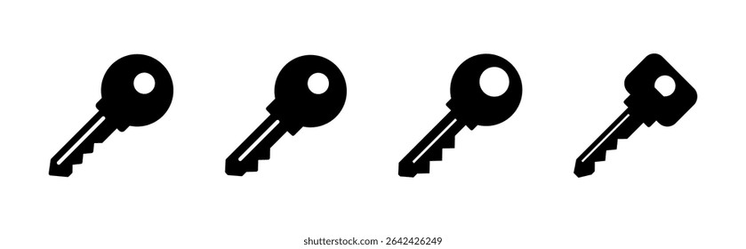 Key icon set. Key vector icon. Key symbol