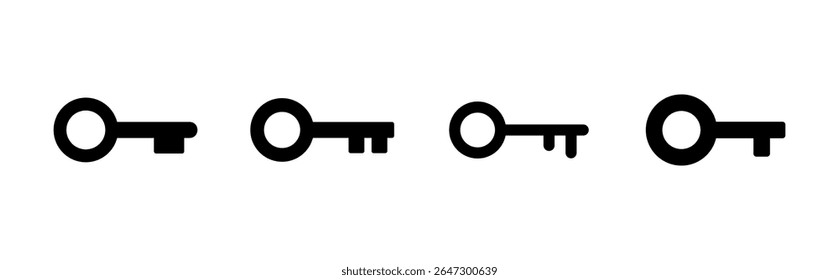 Conjunto de iconos clave. Icono de Vector clave. Símbolo clave