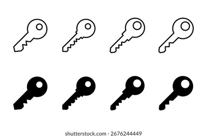 Conjunto de iconos clave. Icono de Vector clave. Símbolo clave