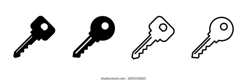 Conjunto de iconos clave. Icono de Vector clave. Símbolo clave