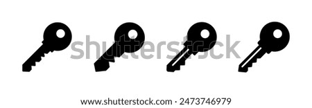 Key icon set. Key vector icon. Key symbol