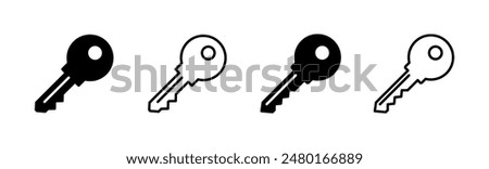 Key icon set. Key vector icon. Key symbol