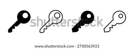 Key icon set. Key vector icon. Key symbol