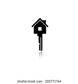 Key icon with shadow
